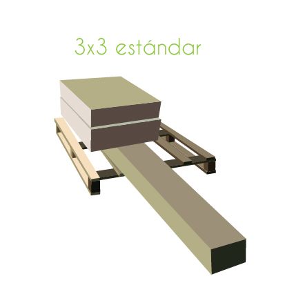 paletización carpa 3x3 estándar